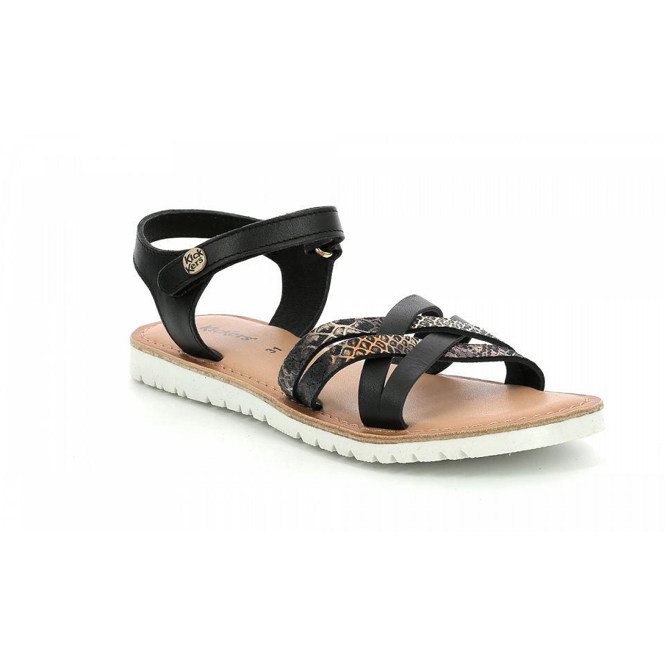 Kickers Betternew Sandaler Tjej Svarta | 35420-YRZE