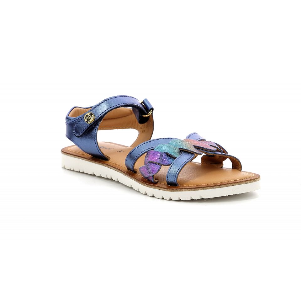 Kickers Betty Sandaler Tjej Marinblå Metal | 49132-LJQV