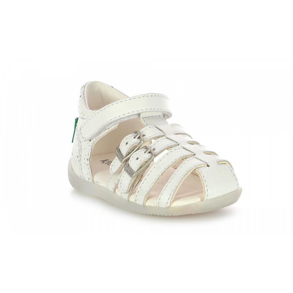 Kickers Bigkro Sandaler Pojke Vita | 64712-TUPJ