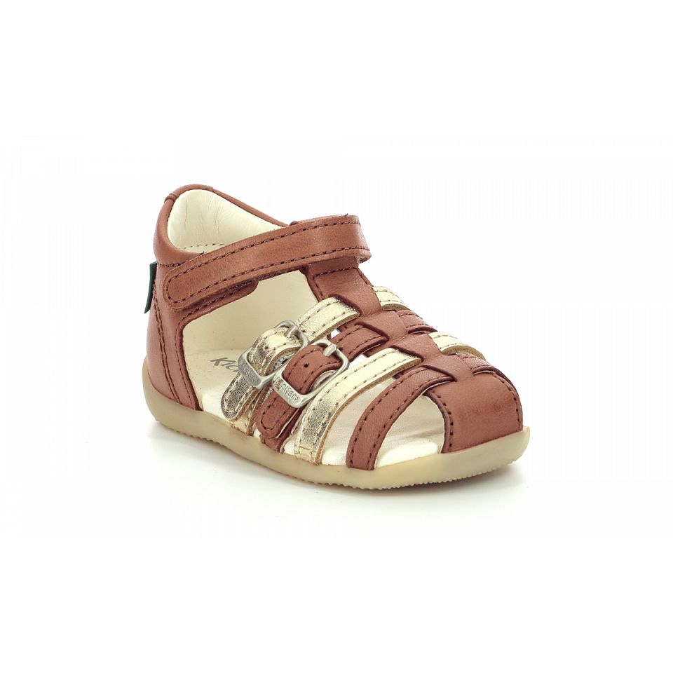 Kickers Bigkro Sandaler Tjej Guld | 38921-JGYP