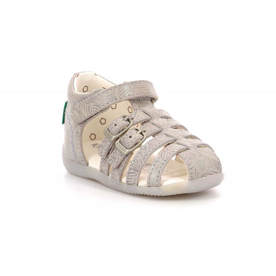 Kickers Bigkro Sandaler Tjej Ljusbeige | 71256-AWYG