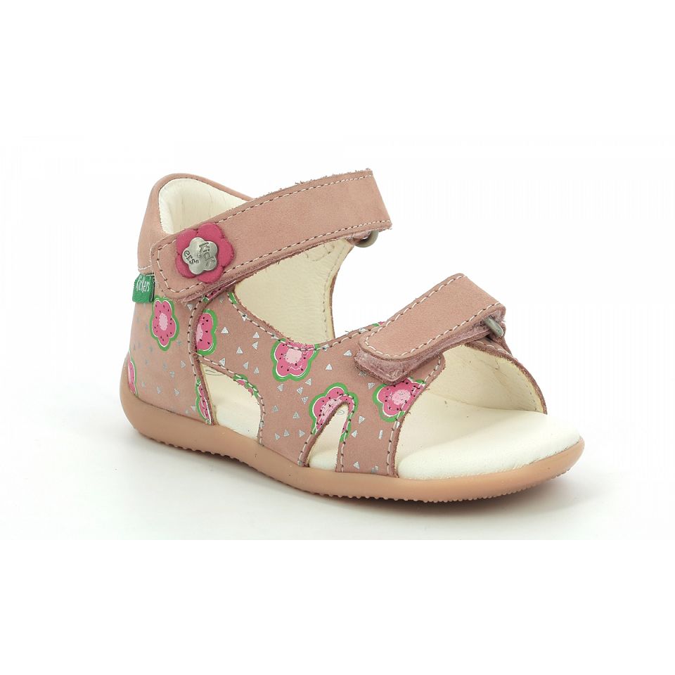 Kickers Binsia-2 Sandaler Tjej Rosa Blommiga | 23940-MWAI