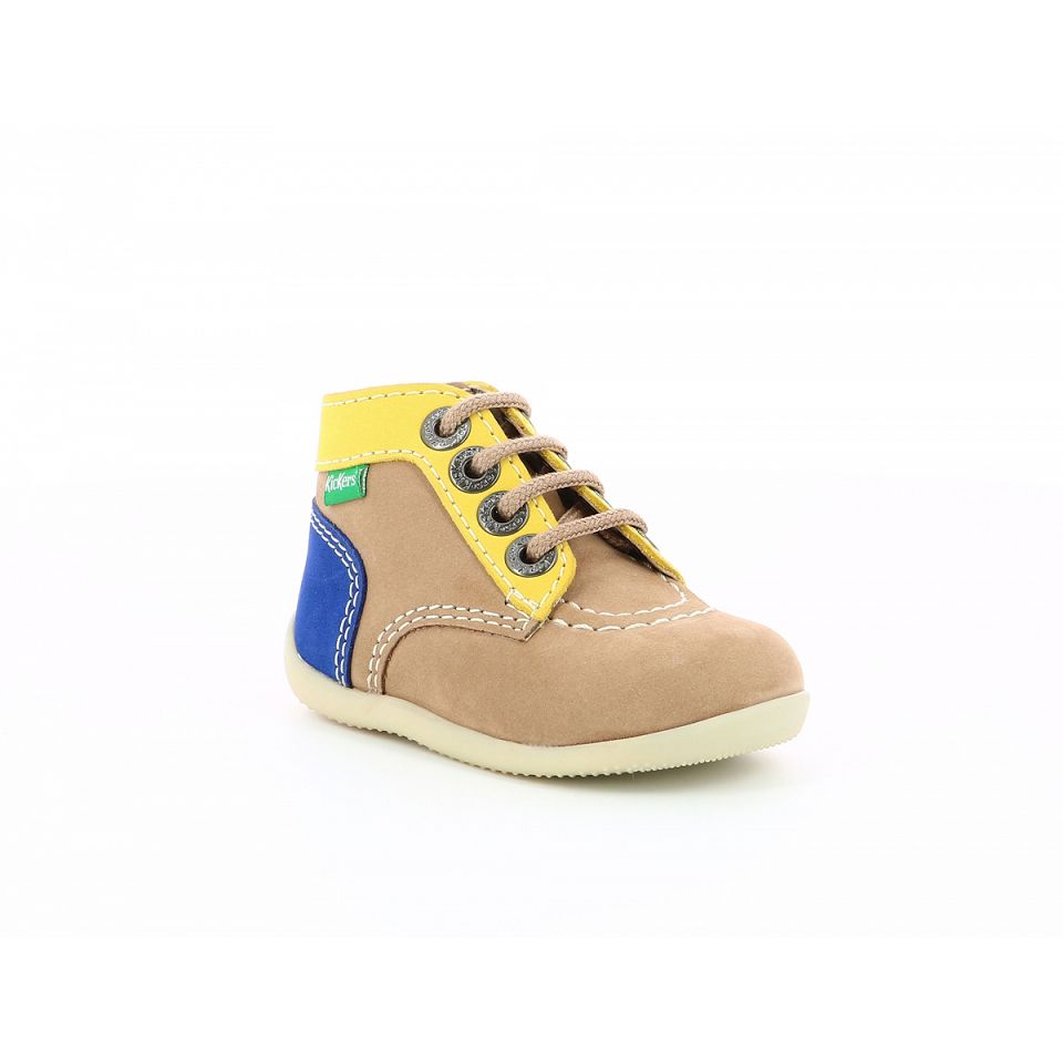 Kickers Bonbon-2 Stövlar Tjej Beige Marinblå | 52037-AXGZ