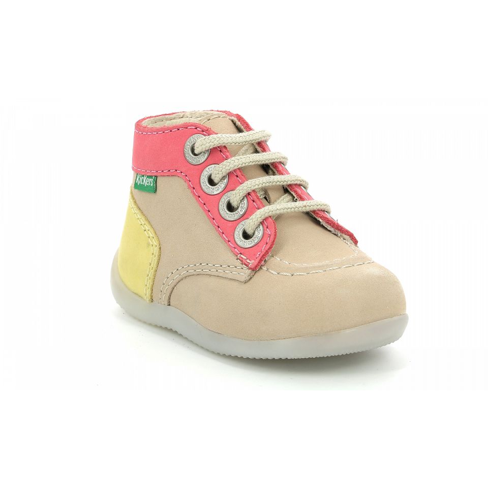 Kickers Bonbon-2 Stövlar Tjej Beige Rosa | 82513-UQDK