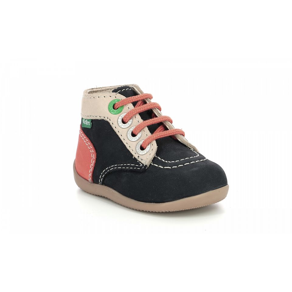 Kickers Bonbon-2 Stövlar Tjej Marinblå Beige Orange | 14520-KOAT
