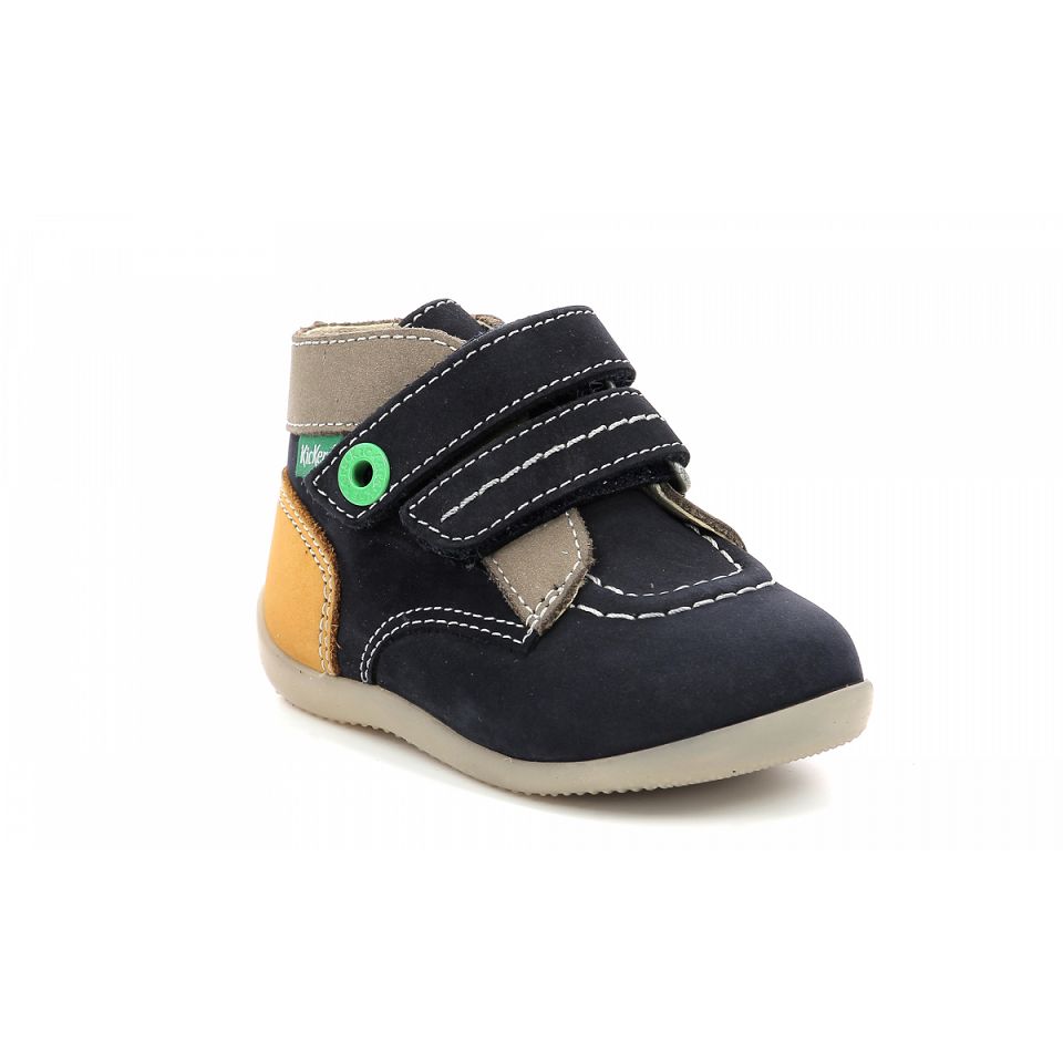 Kickers Bonkro-2 Stövlar Pojke Marinblå Khaki | 30917-CYIM