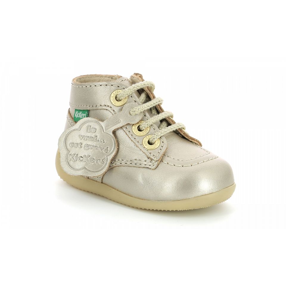 Kickers Bonzip-2 Stövlar Tjej Guld | 75316-MSFR