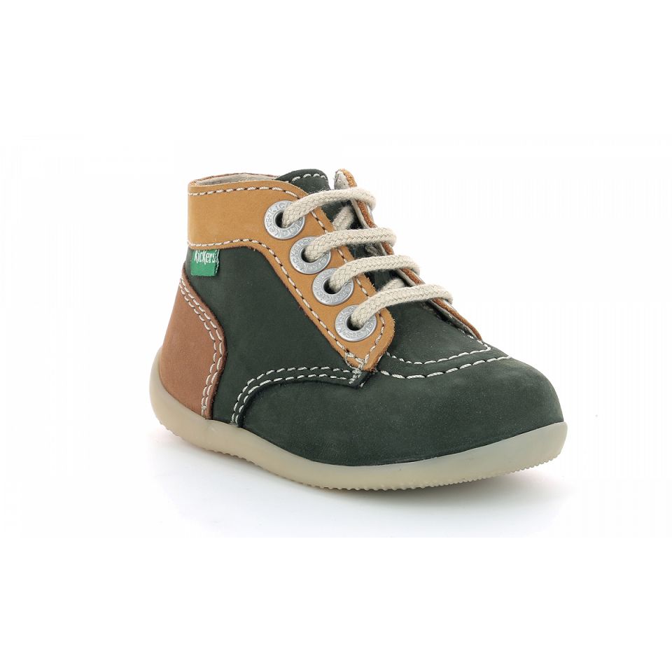 Kickers Bonzip-2 Stövlar Tjej Khaki | 10583-RODB