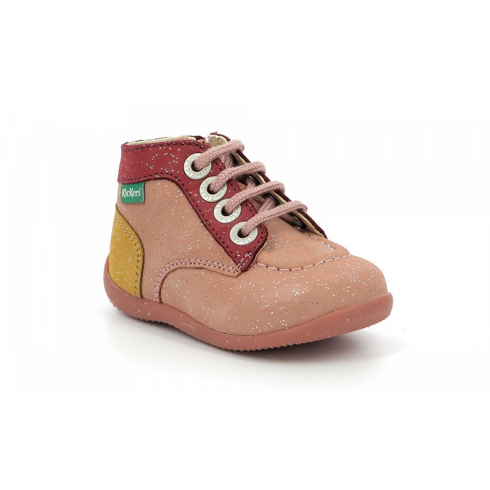 Kickers Bonzip-2 Stövlar Tjej Rosa Röda | 62417-ZHGU