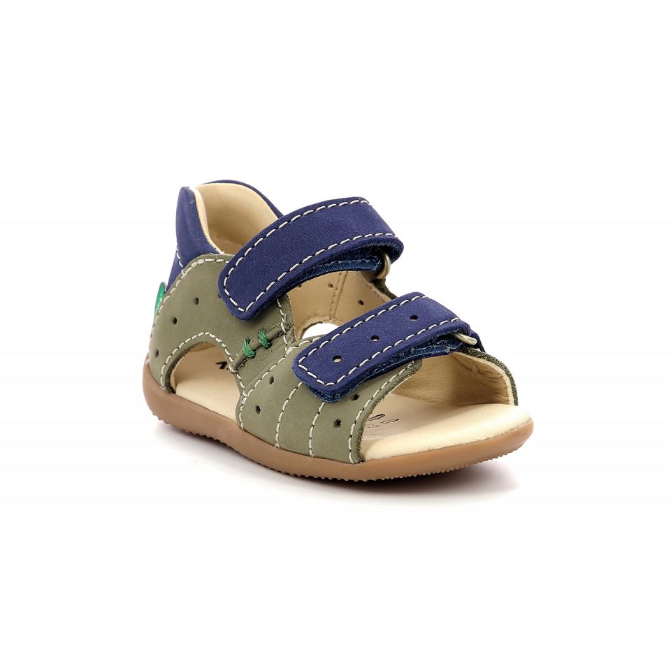 Kickers Boping-2 Sandaler Tjej Khaki Blå | 05729-XSLV