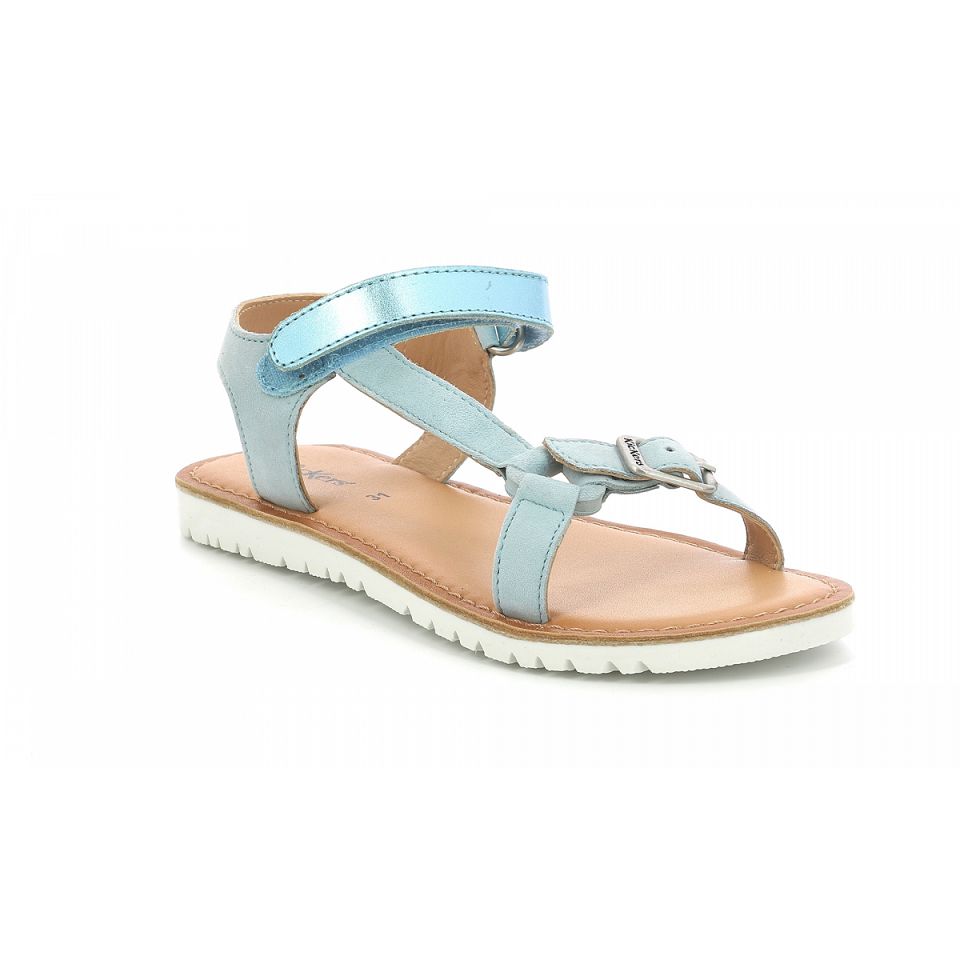 Kickers Braska Sandaler Tjej Ljusblå | 12647-OQFC