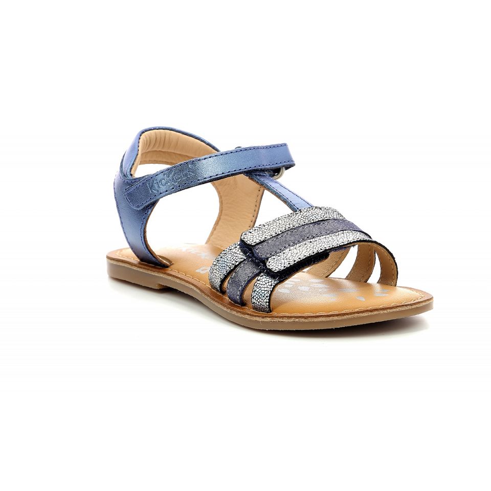 Kickers Diamanto Sandaler Tjej Marinblå Metal | 24196-JSBG