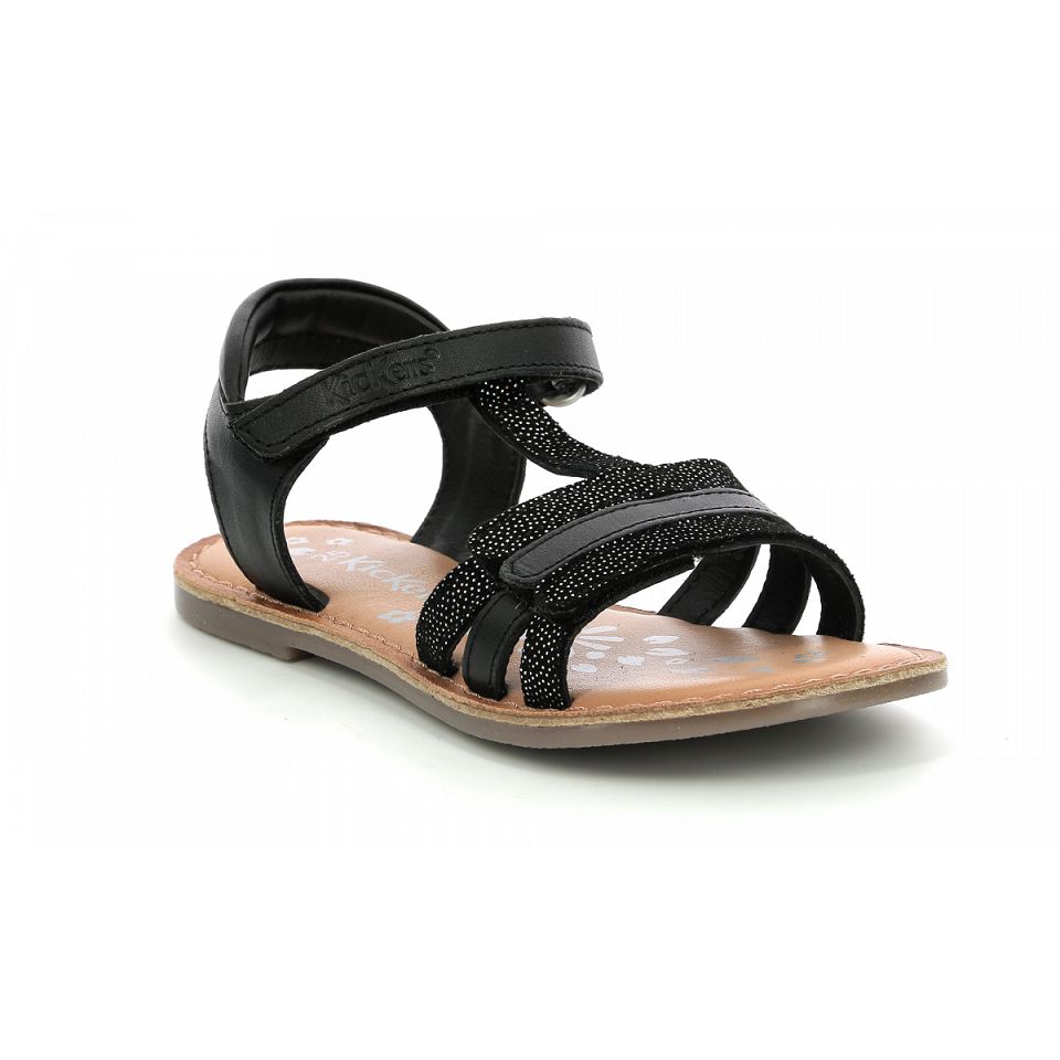Kickers Diamanto Sandaler Tjej Svarta | 03178-JBCU