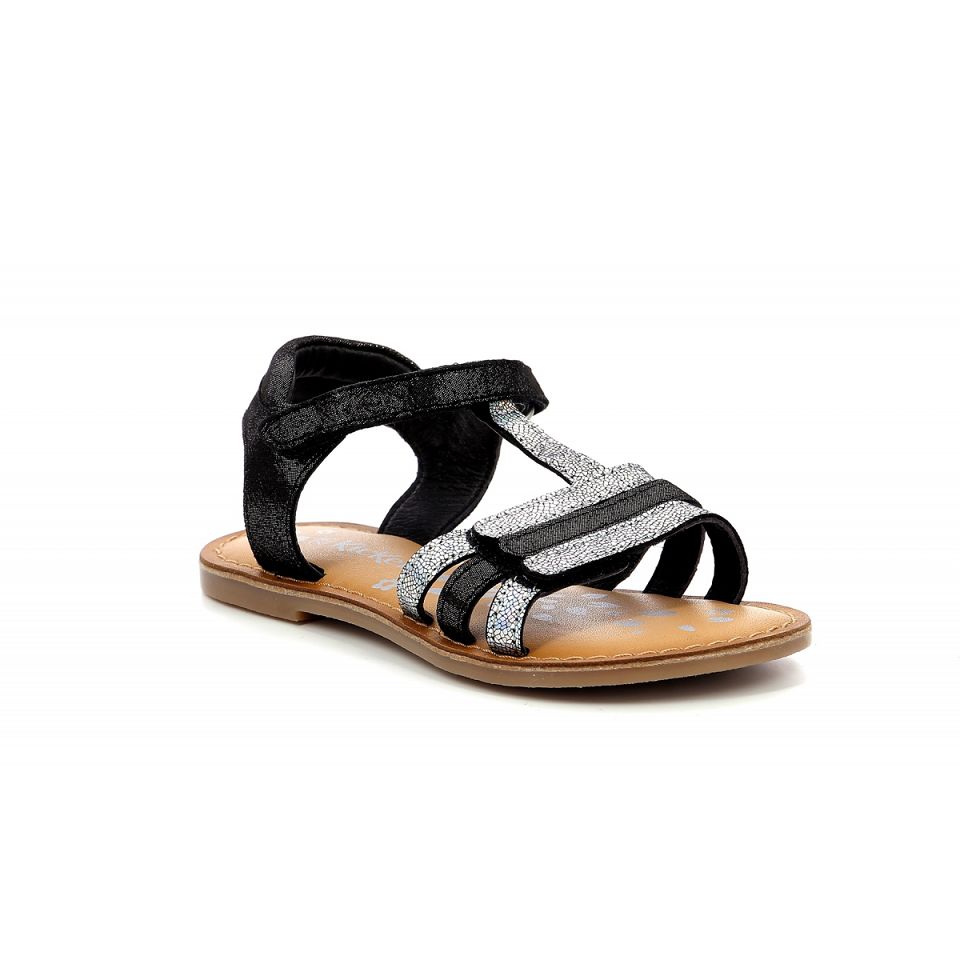 Kickers Diamanto Sandaler Tjej Svarta Metal | 78056-YVST