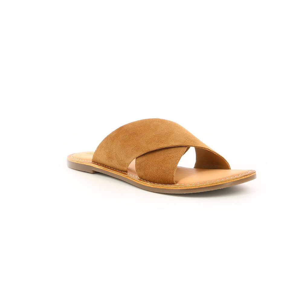 Kickers Diaz-2 Sandaler Dam Camel | 25971-UOYC