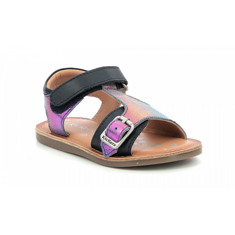 Kickers Diazz Sandaler Tjej Mörkblå Metal | 45096-KNMS