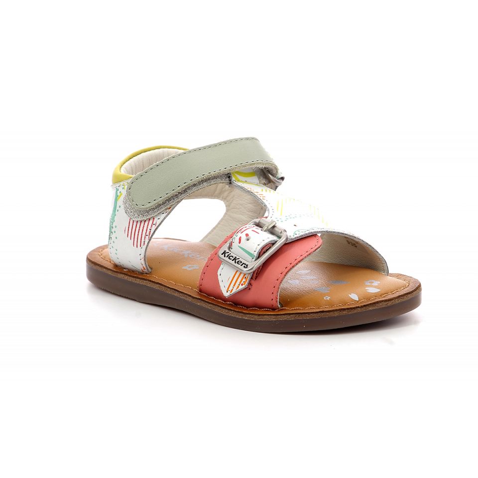 Kickers Diazz Sandaler Tjej Vita | 49152-XAMH