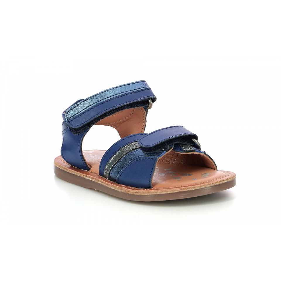 Kickers Divizza Sandaler Tjej Mörkblå Metal | 96521-RTNL
