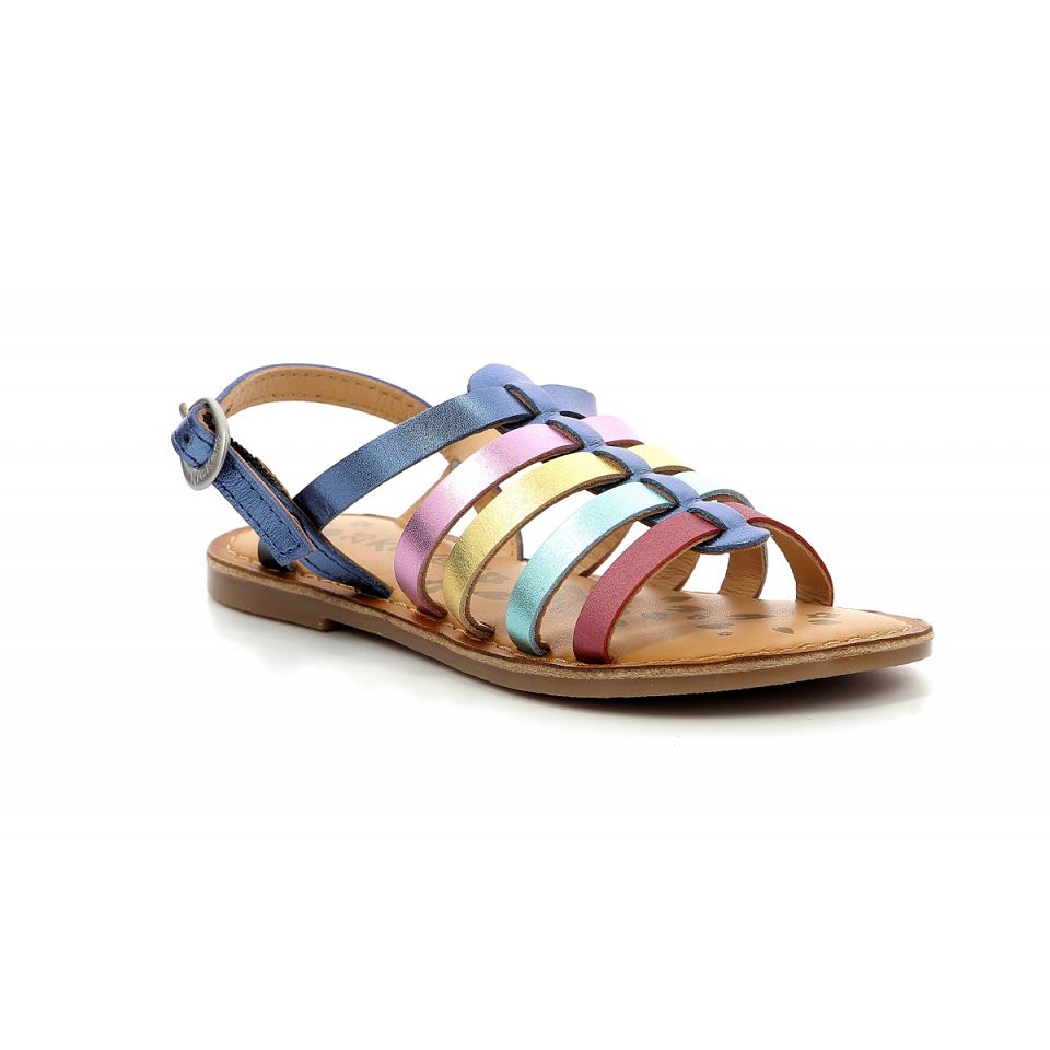 Kickers Dixon Sandaler Tjej Marinblå Metal | 73821-MRND