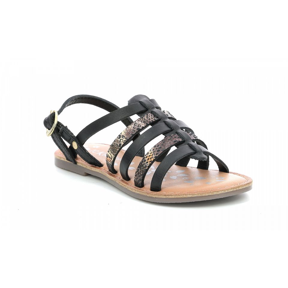 Kickers Dixon Sandaler Tjej Svarta | 74865-KVJI
