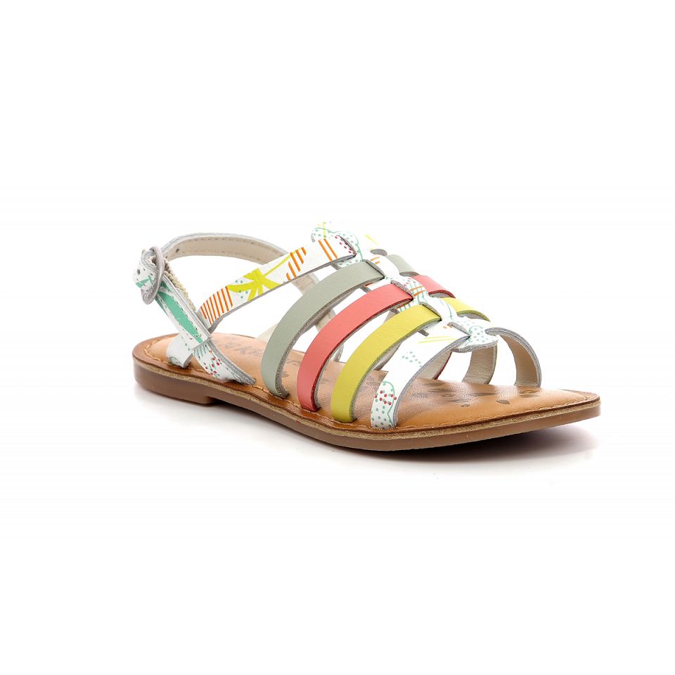 Kickers Dixon Sandaler Tjej Vita | 59148-XIYZ
