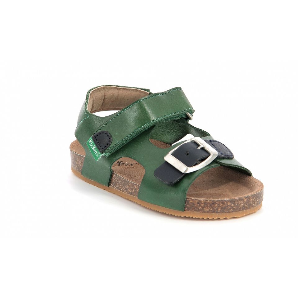 Kickers Fuxio Sandaler Pojke Gröna | 83609-FBJL