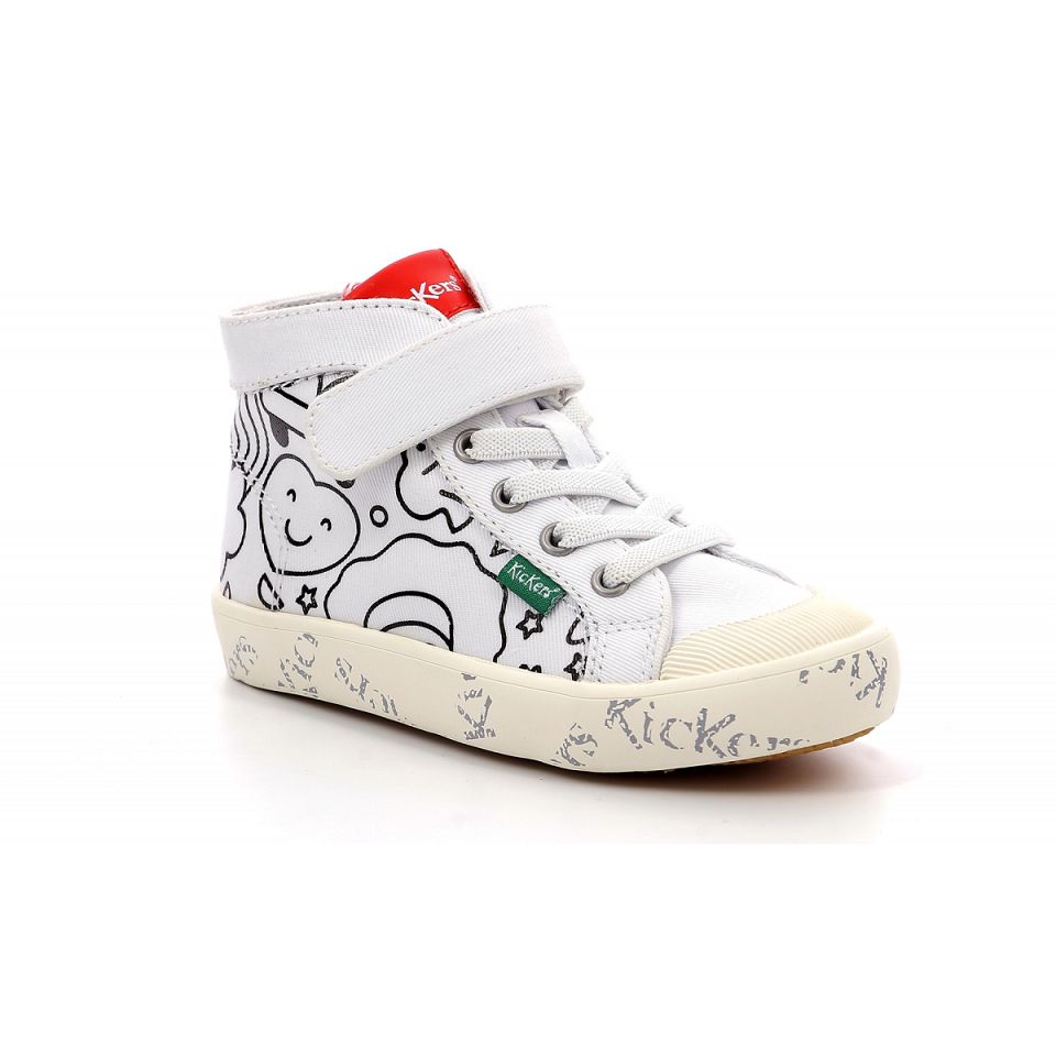 Kickers Godup Sneakers Tjej Vita | 64329-WDMA