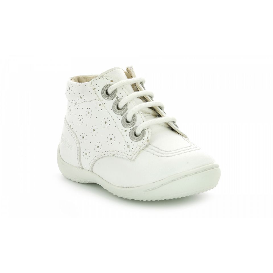 Kickers Gullyzip Sneakers Tjej Vita | 72396-CKFO