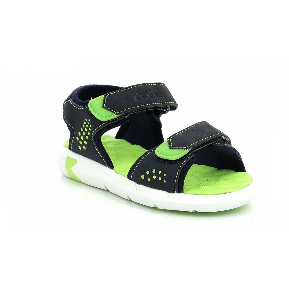 Kickers Jumangap Sandaler Pojke Mörkblå Gröna | 64310-ZAVB