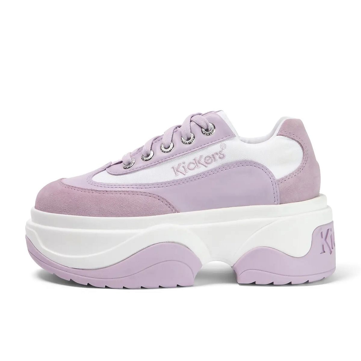 Kickers Kade Lo Leather Sneakers Herr Lila | 67485-AMOJ