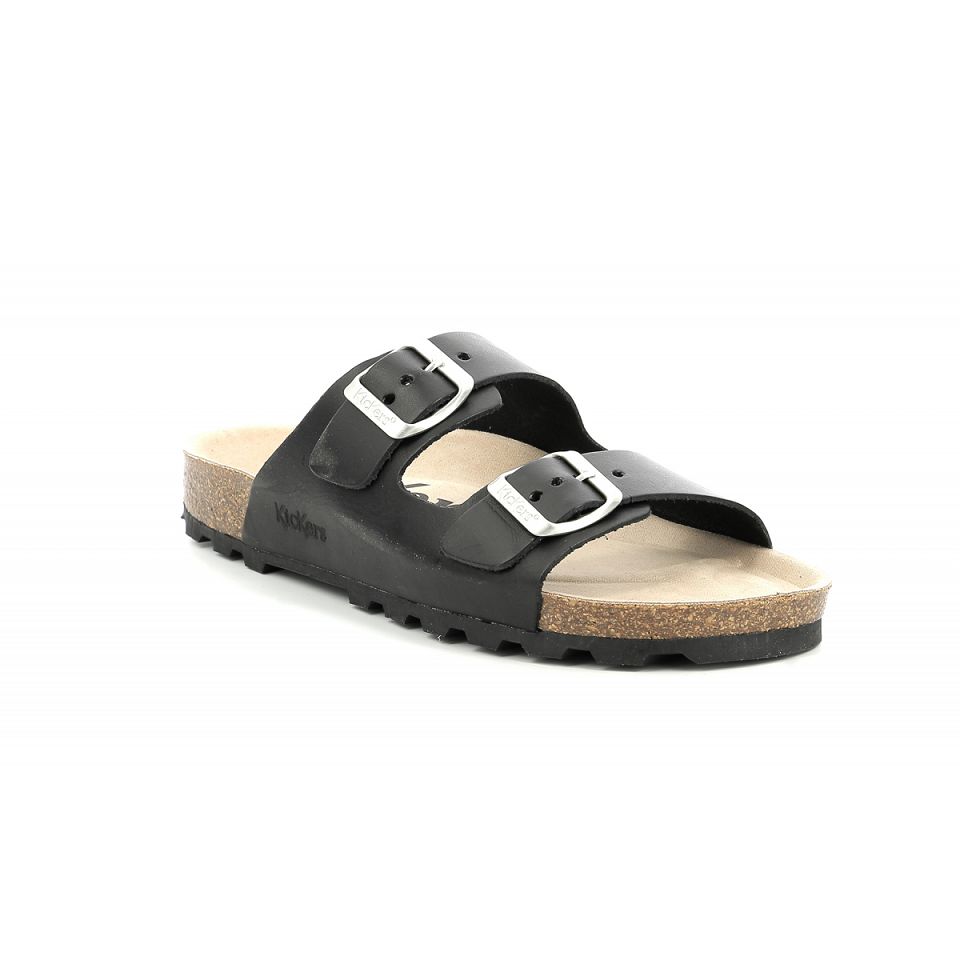 Kickers Kick elk Sandaler Dam Svarta | 92810-YOLZ