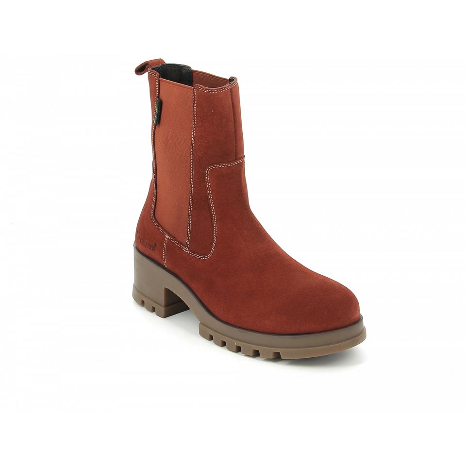 Kickers Kick happy Chelsea Boots Dam Orange | 12579-CALE
