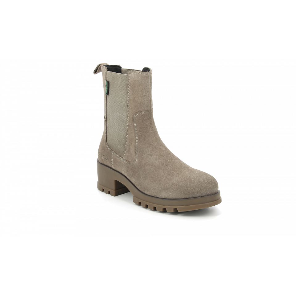 Kickers Kick happy Chelsea Boots Dam Silver | 02549-JGRN