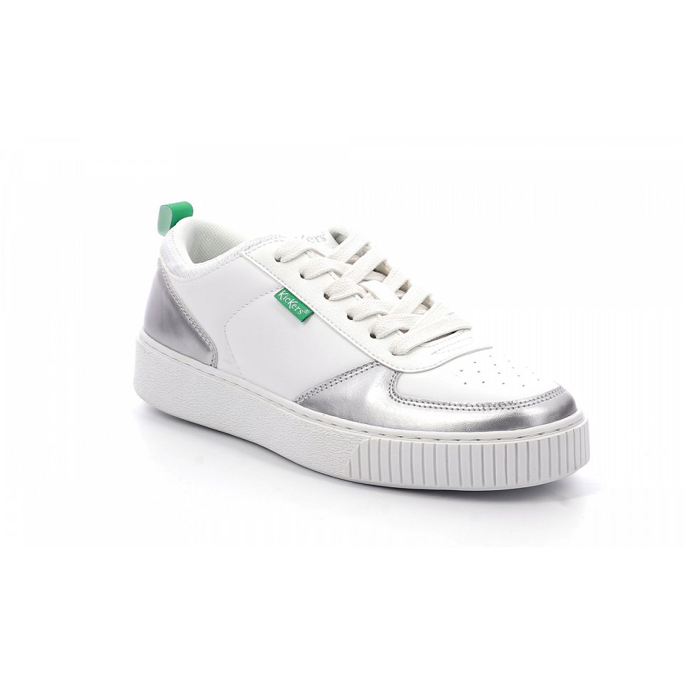 Kickers Kick restylelow Sneakers Dam Vita Silver | 41690-VREO