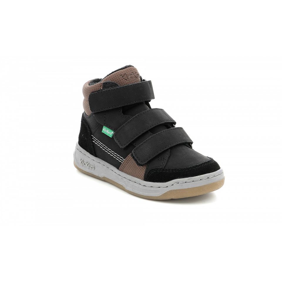 Kickers Kroisy Sneakers Pojke Svarta Bruna | 16284-IYWU