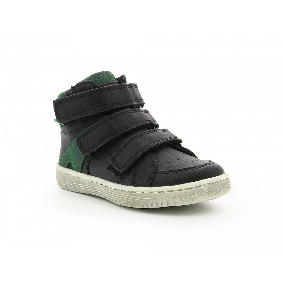 Kickers Lohan Sneakers Pojke Svarta Gröna | 93861-ZUCS