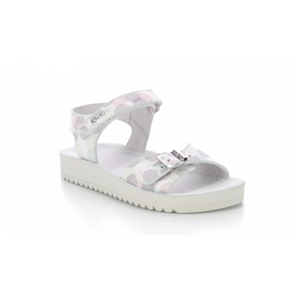 Kickers Odyssa Sandaler Pojke Vita | 01534-YXGQ