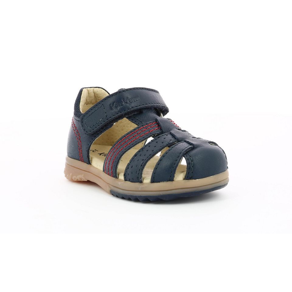 Kickers Platiback Sandaler Pojke Marinblå | 01659-NBUR