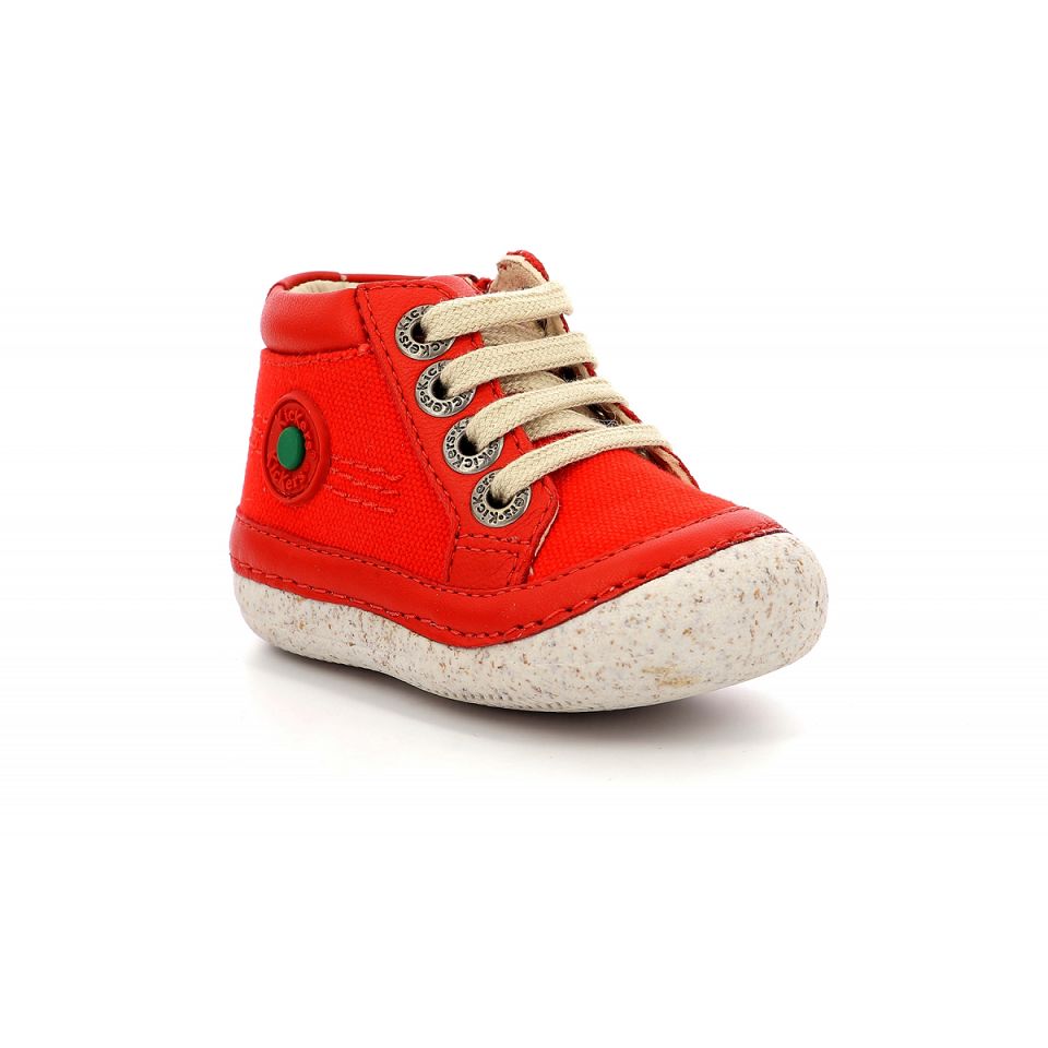 Kickers Sonistreet Sneakers Tjej Röda | 04367-RMSQ