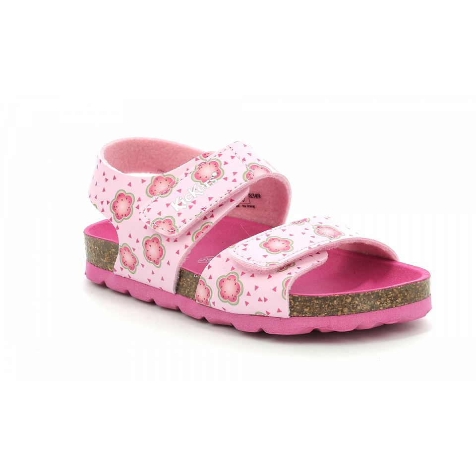 Kickers Summerkro Sandaler Tjej Ljusrosa Blommiga | 79306-DNEC