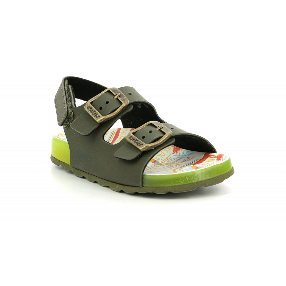 Kickers Sunyva Sandaler Pojke Khaki | 91763-BVIE