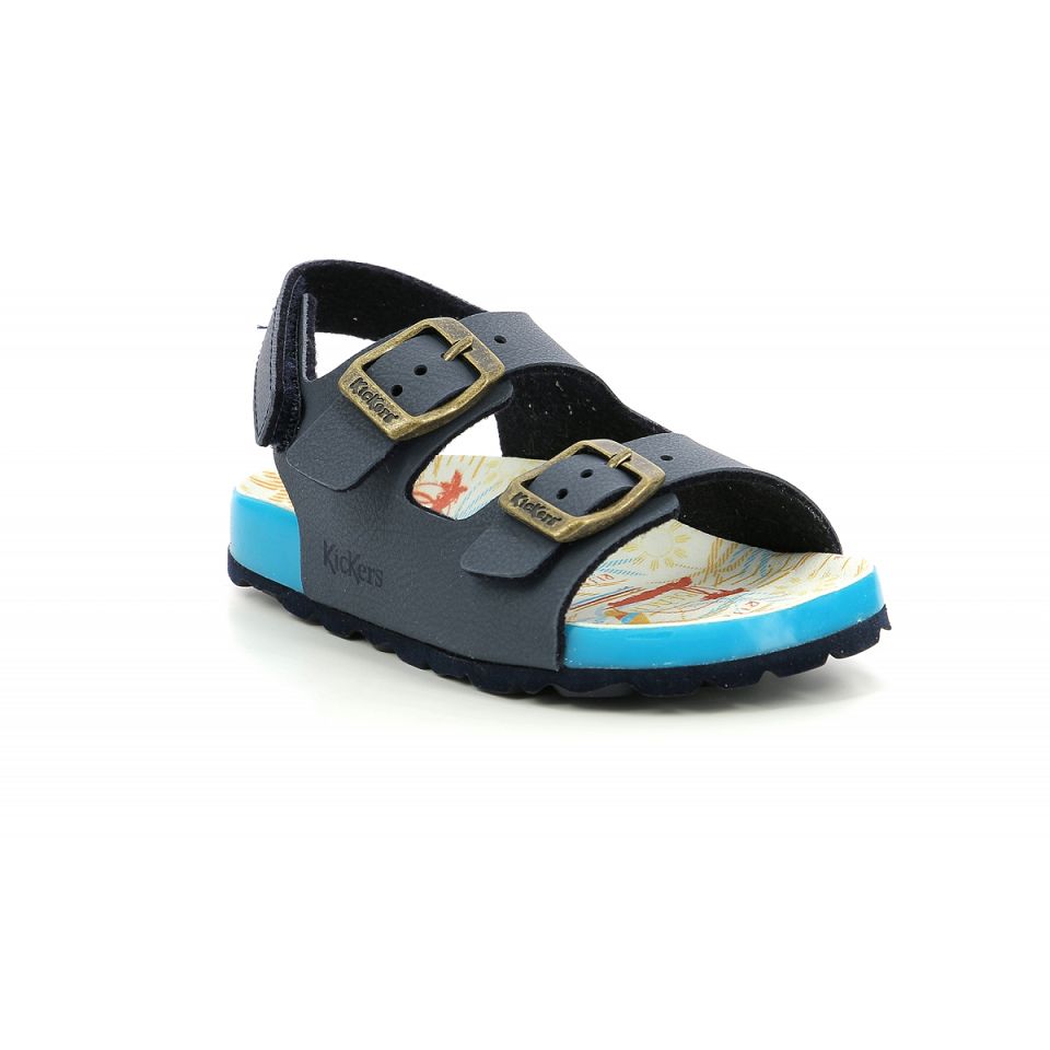Kickers Sunyva Sandaler Pojke Marinblå Blå | 30971-PVER