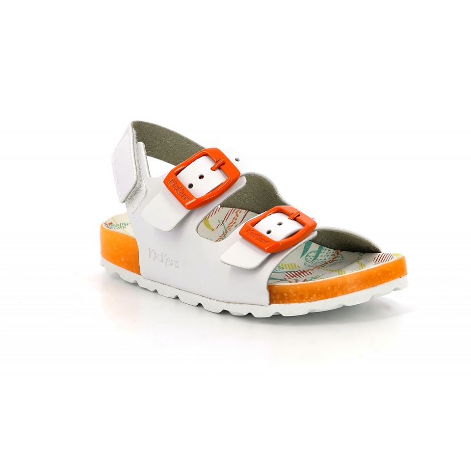Kickers Sunyva Sandaler Pojke Vita | 15706-KSRU