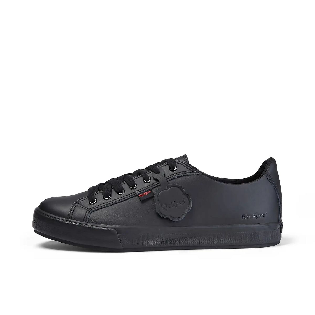 Kickers Tovni Lacer Leather Sneakers Dam Svarta | 81467-TOQR