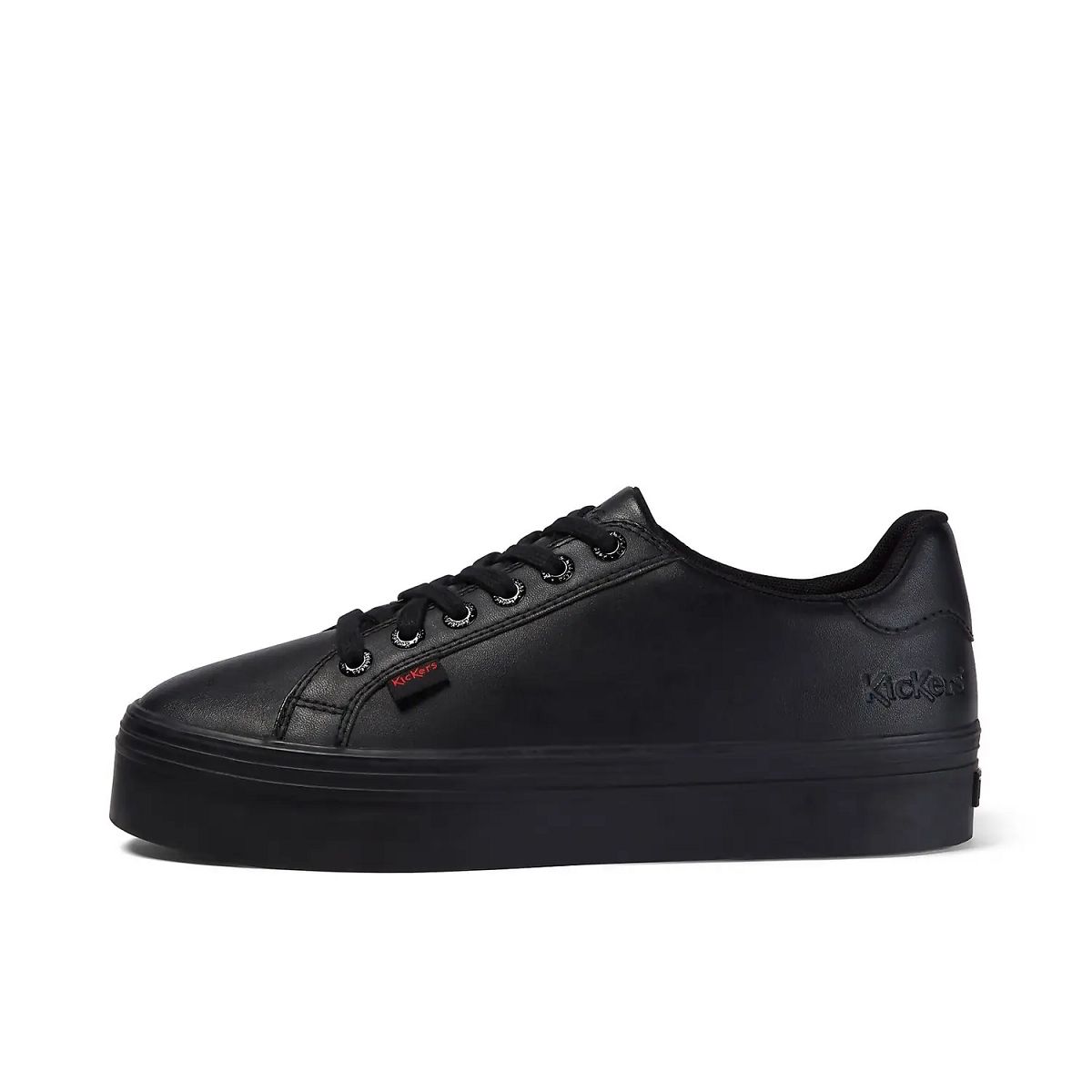 Kickers Tovni Stack Leather Sneakers Dam Svarta | 29645-OAZW