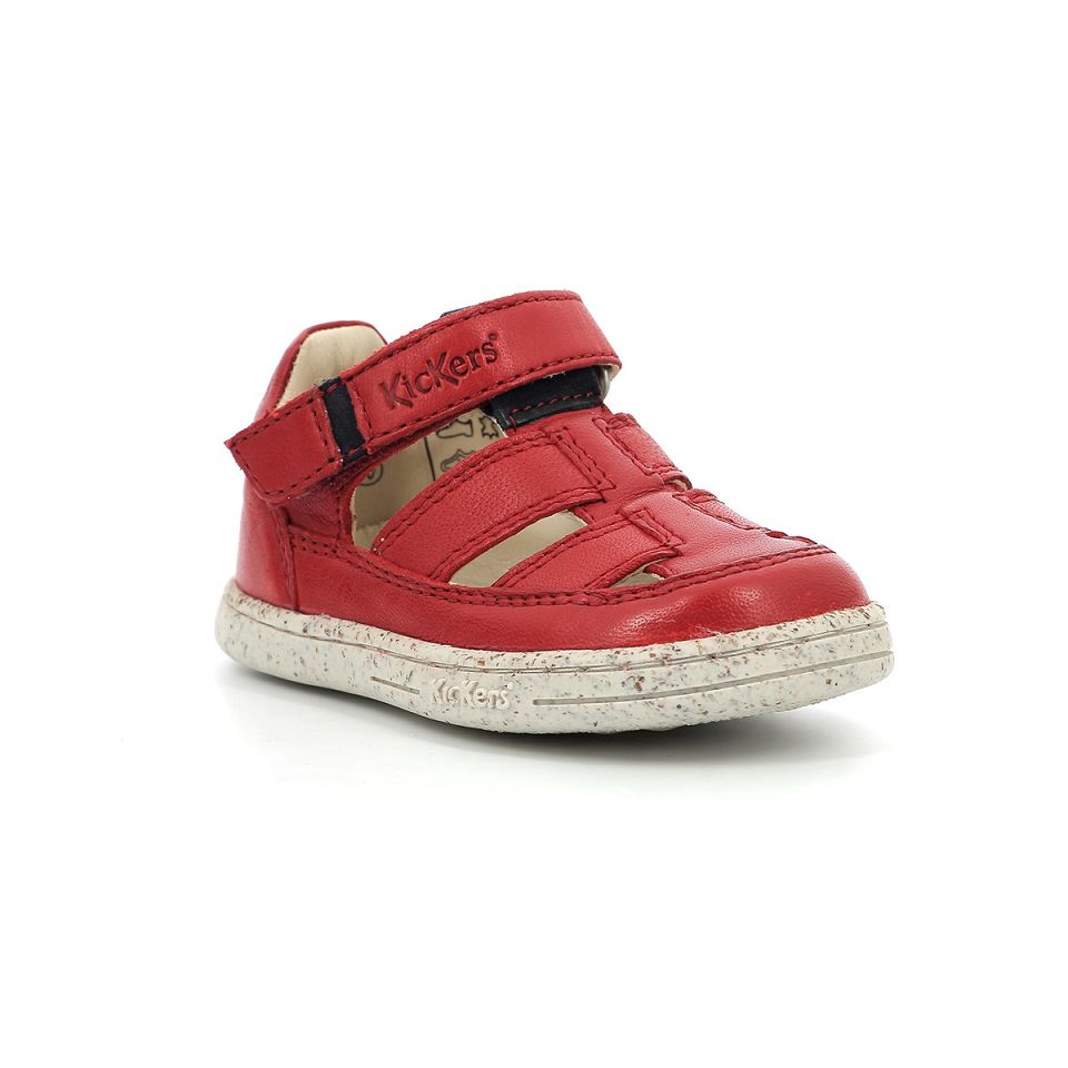 Kickers Tractus Sandaler Pojke Röda Marinblå | 58241-LGXJ