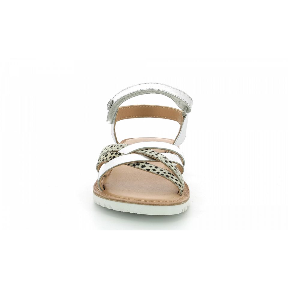 Kickers Betternew Sandaler Tjej Vita Silver | 52730-CHWE