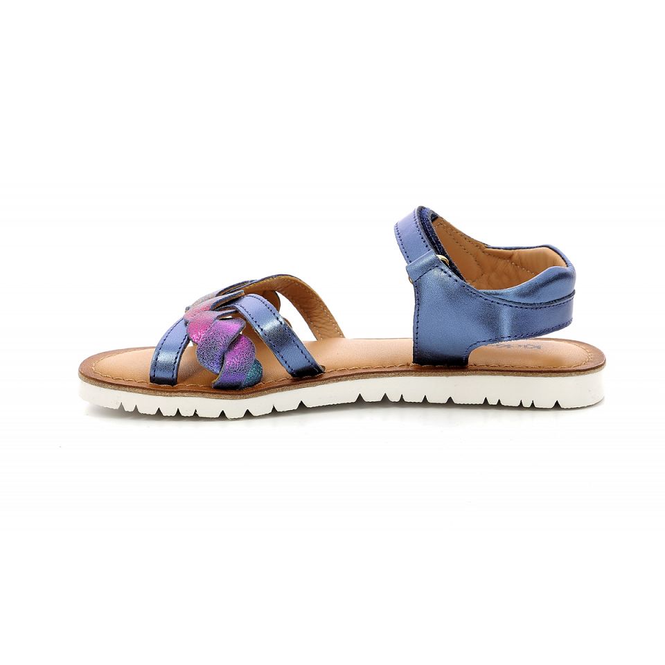 Kickers Betty Sandaler Tjej Marinblå Metal | 49132-LJQV