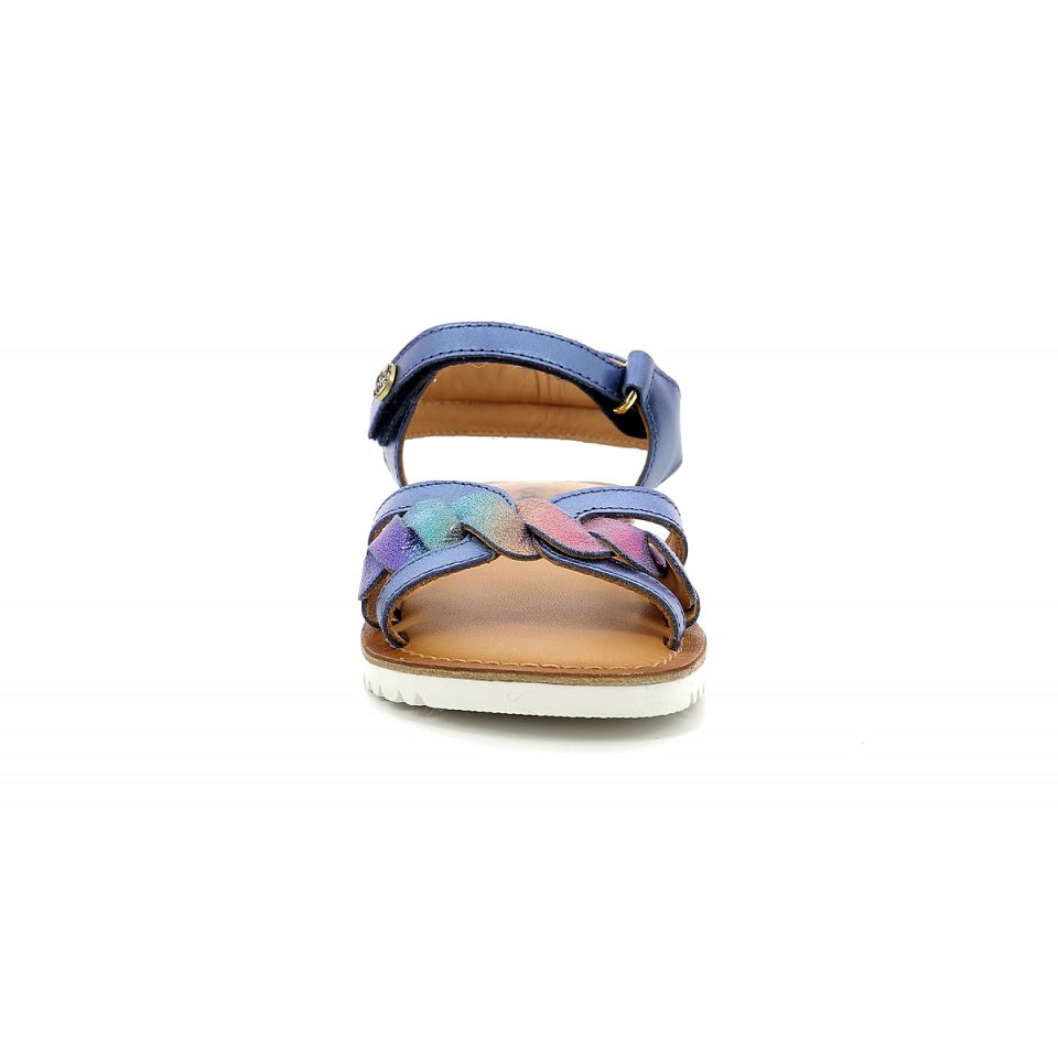Kickers Betty Sandaler Tjej Marinblå Metal | 49132-LJQV