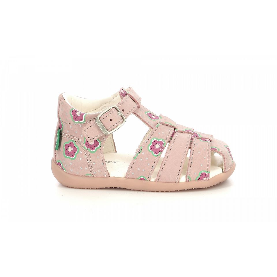 Kickers Bigfly-2 Sandaler Tjej Rosa Blommiga | 37921-EFUL